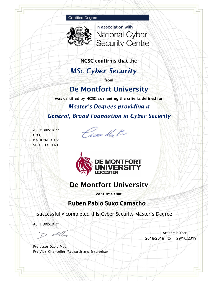 Maestría Internacional en Ciberseguridad